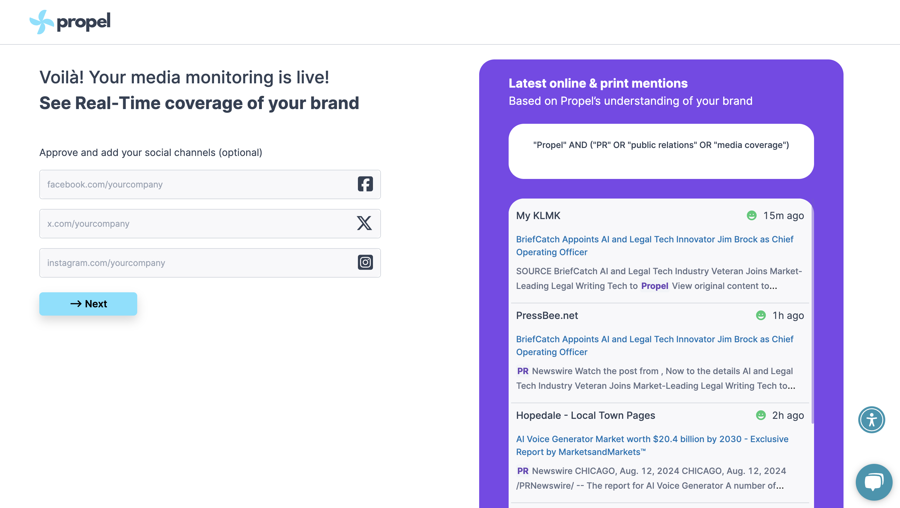 Screenshot - Monitoring Setup