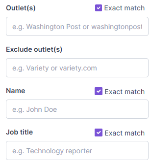 Exact Match Screenshot